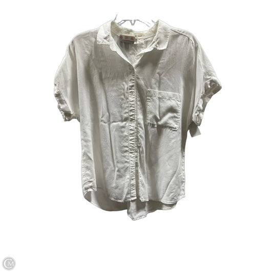 Blouse Short Sleeve By Cloth & Stone In White, Size: M