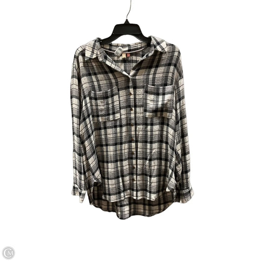 Blouse Long Sleeve By Pilcro In Black & White, Size: M