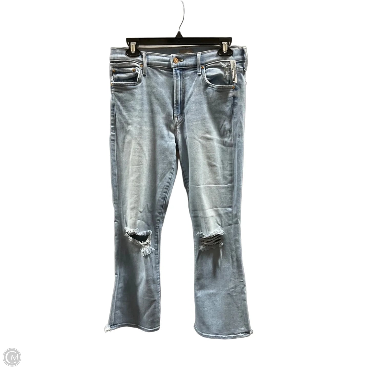 Jeans Cropped By Mother In Blue Denim, Size: 8