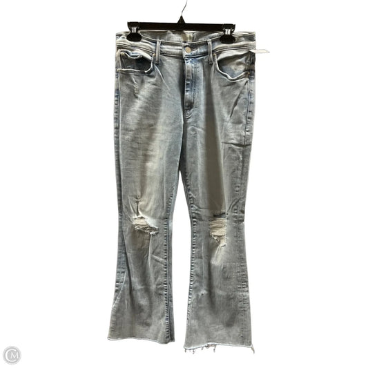 Jeans Flared By Mother In Blue Denim, Size: 8