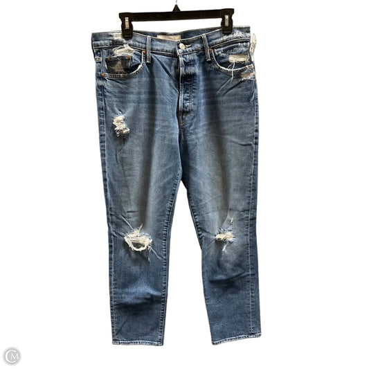 Jeans Straight By Mother In Blue Denim, Size: 8