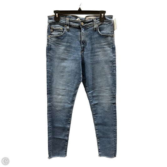 Jeans Skinny By Adriano Goldschmied In Blue Denim, Size: 8