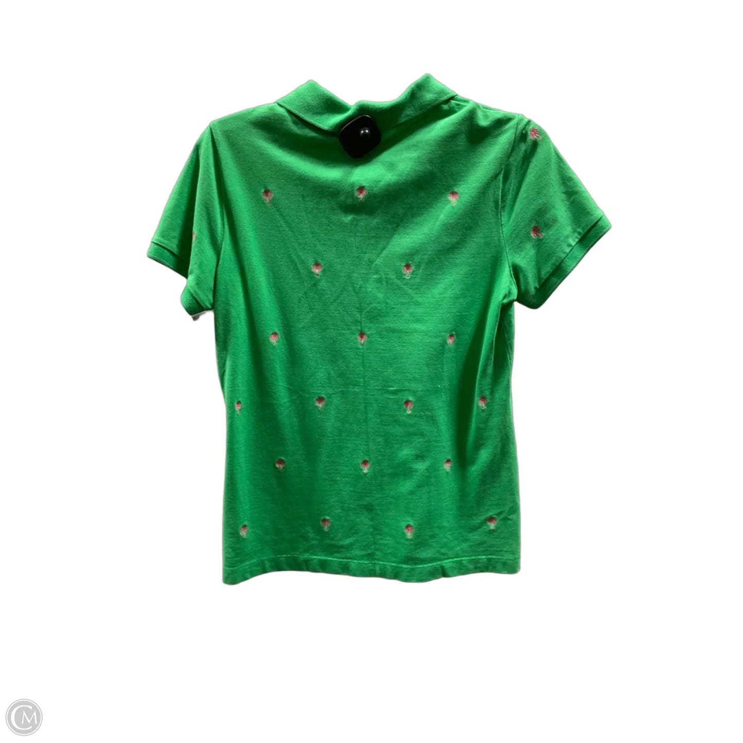 Top Short Sleeve Designer By Lilly Pulitzer In Green, Size: M