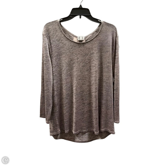 Top 3/4 Sleeve By Chicos In Grey & Purple, Size: Xl