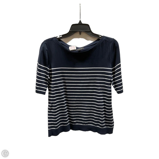 Top Short Sleeve By Banana Republic In Navy, Size: L