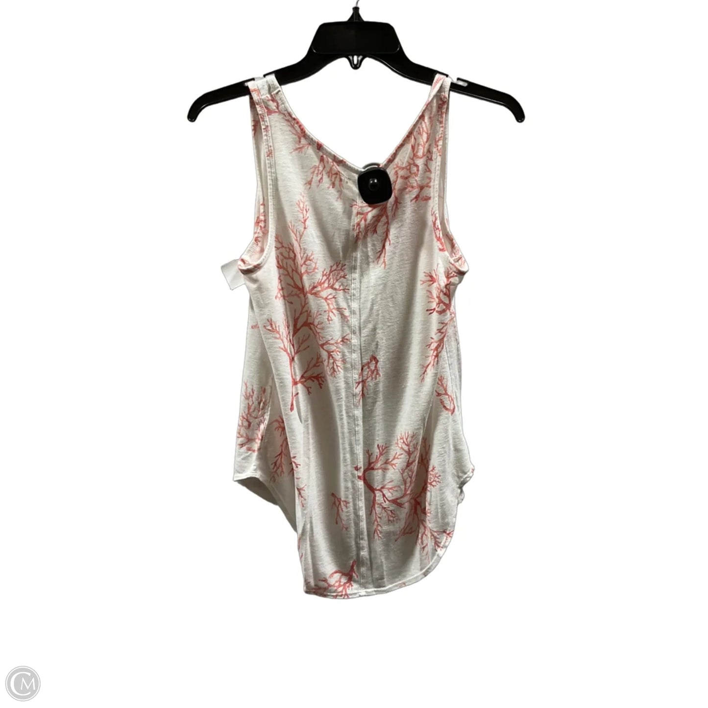 Top Sleeveless By Old Navy In Pink & White, Size: S