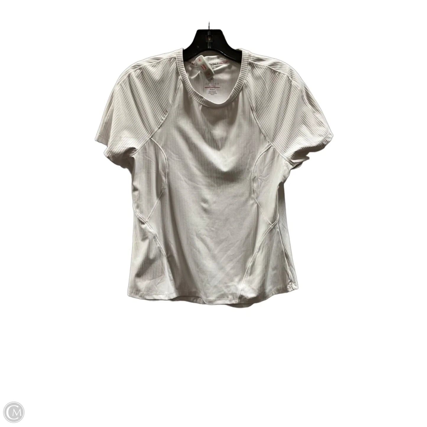 Athletic Top Short Sleeve By Spyder In White, Size: M