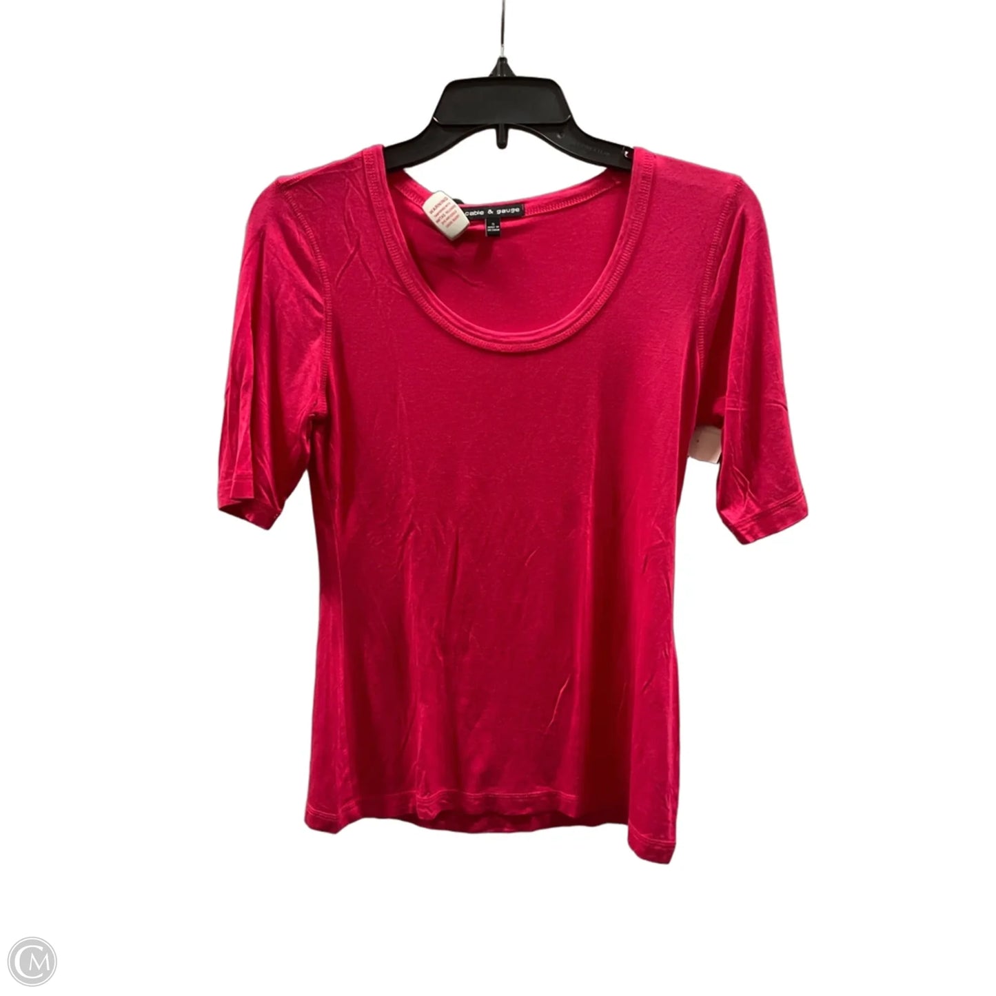 Top Short Sleeve By Cable And Gauge In Pink, Size: S