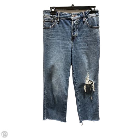 Jeans Cropped By Express In Blue Denim, Size: 2
