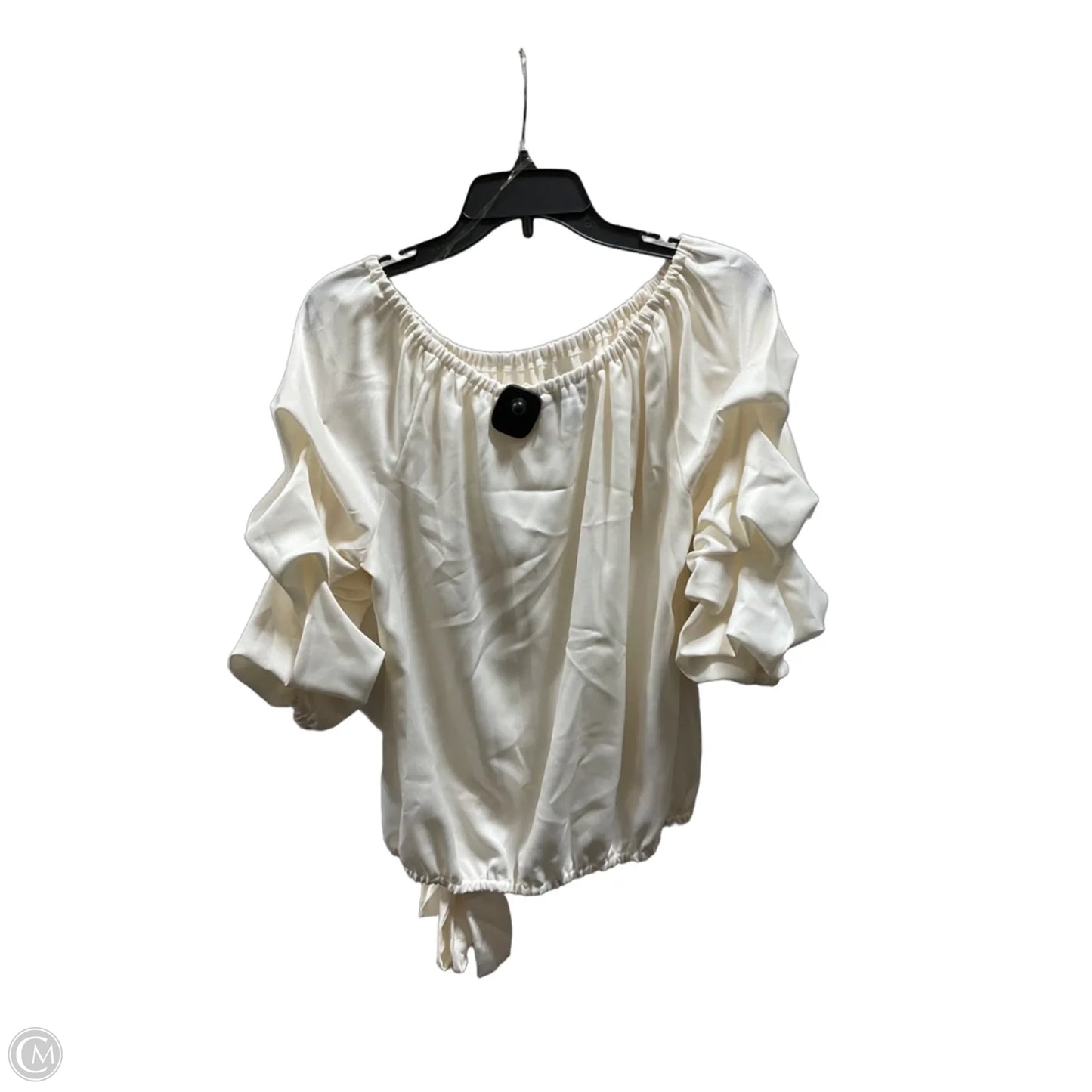 Top Short Sleeve By Cmf In Cream, Size: L