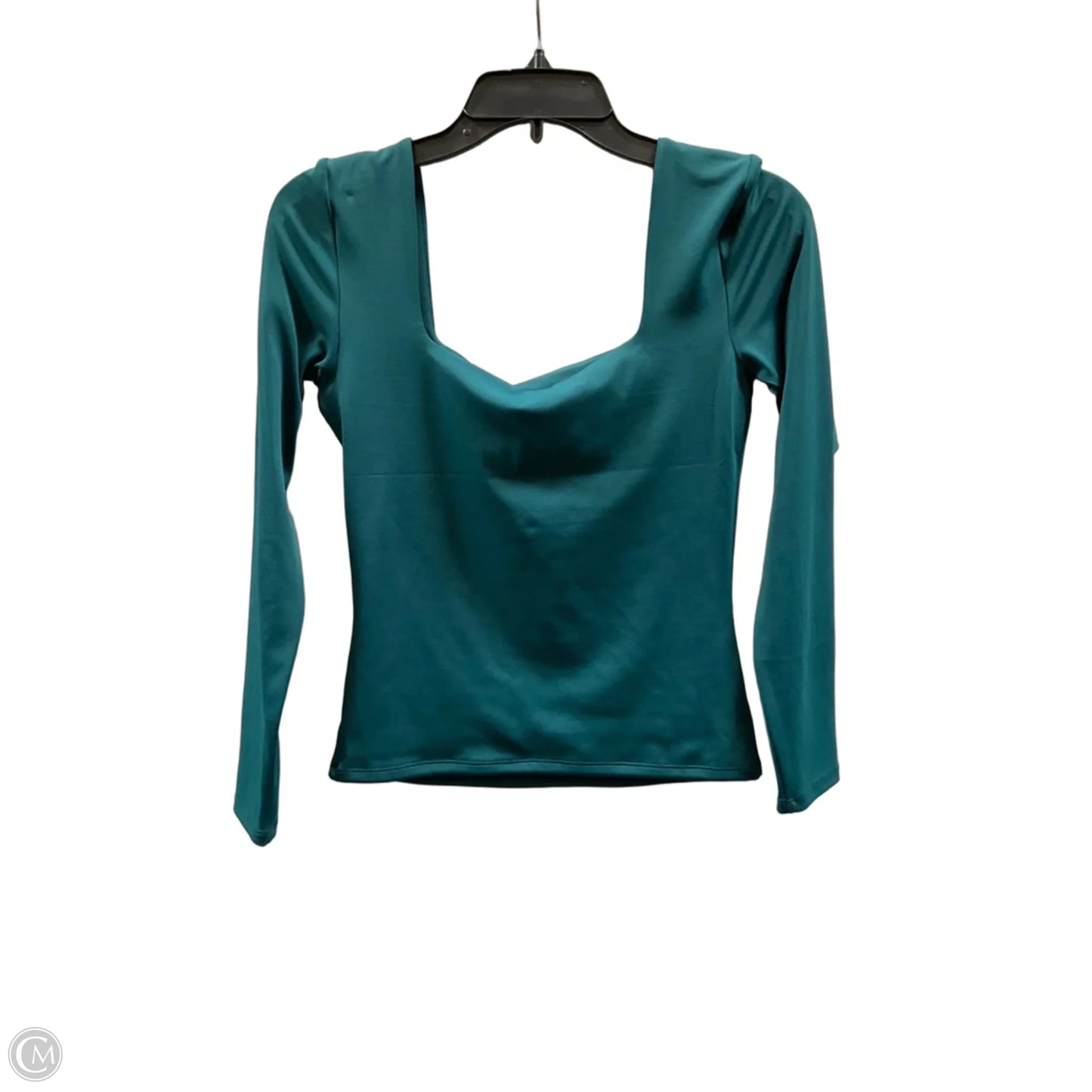 Top 3/4 Sleeve Basic By Express In Teal, Size: S