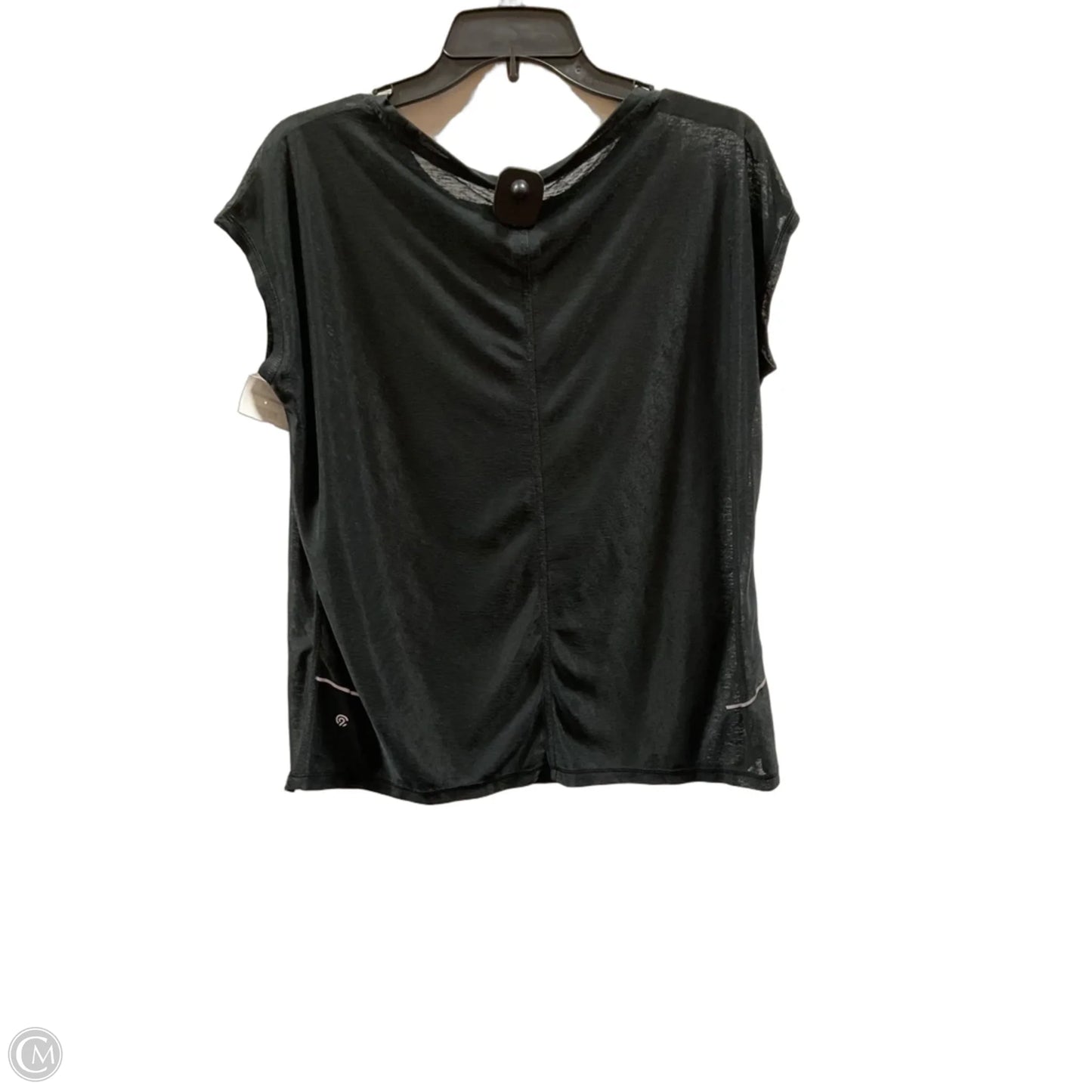 Athletic Top Short Sleeve By Champion In Black, Size: M