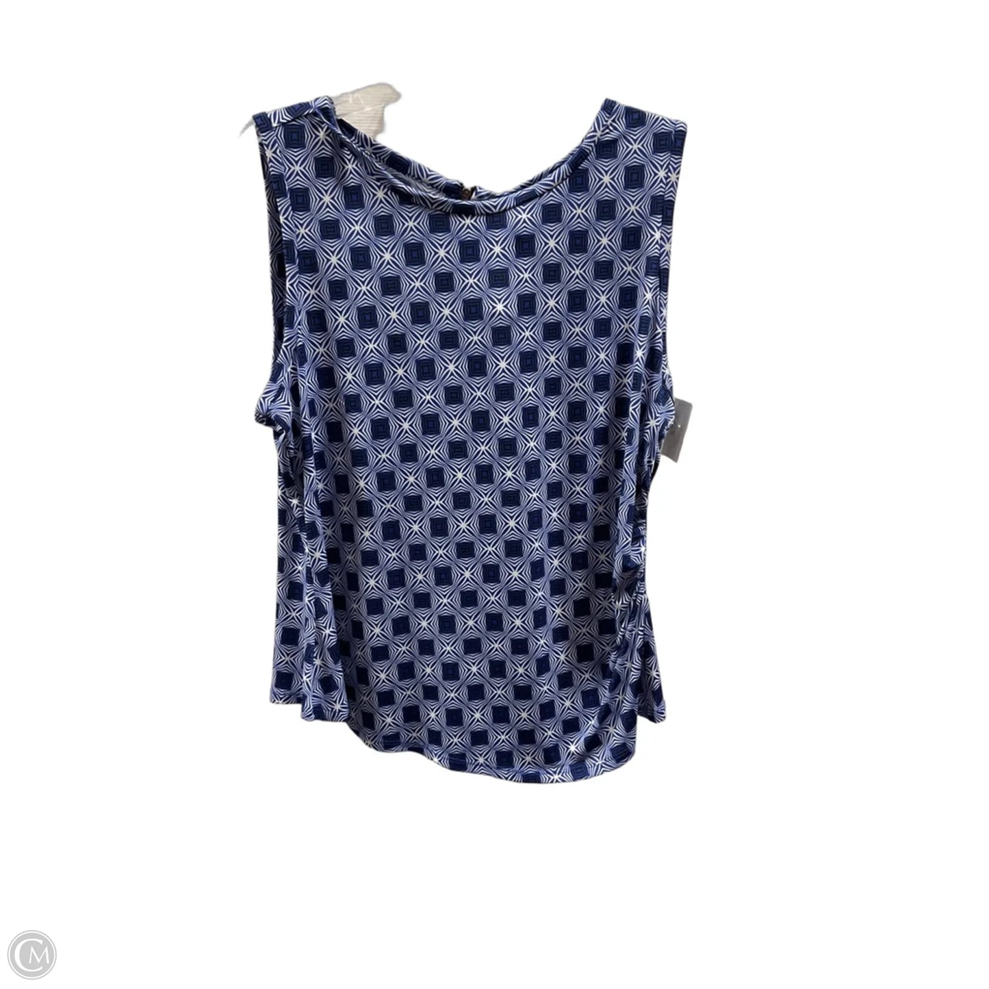 Top Sleeveless By Laundry In Blue, Size: Xl
