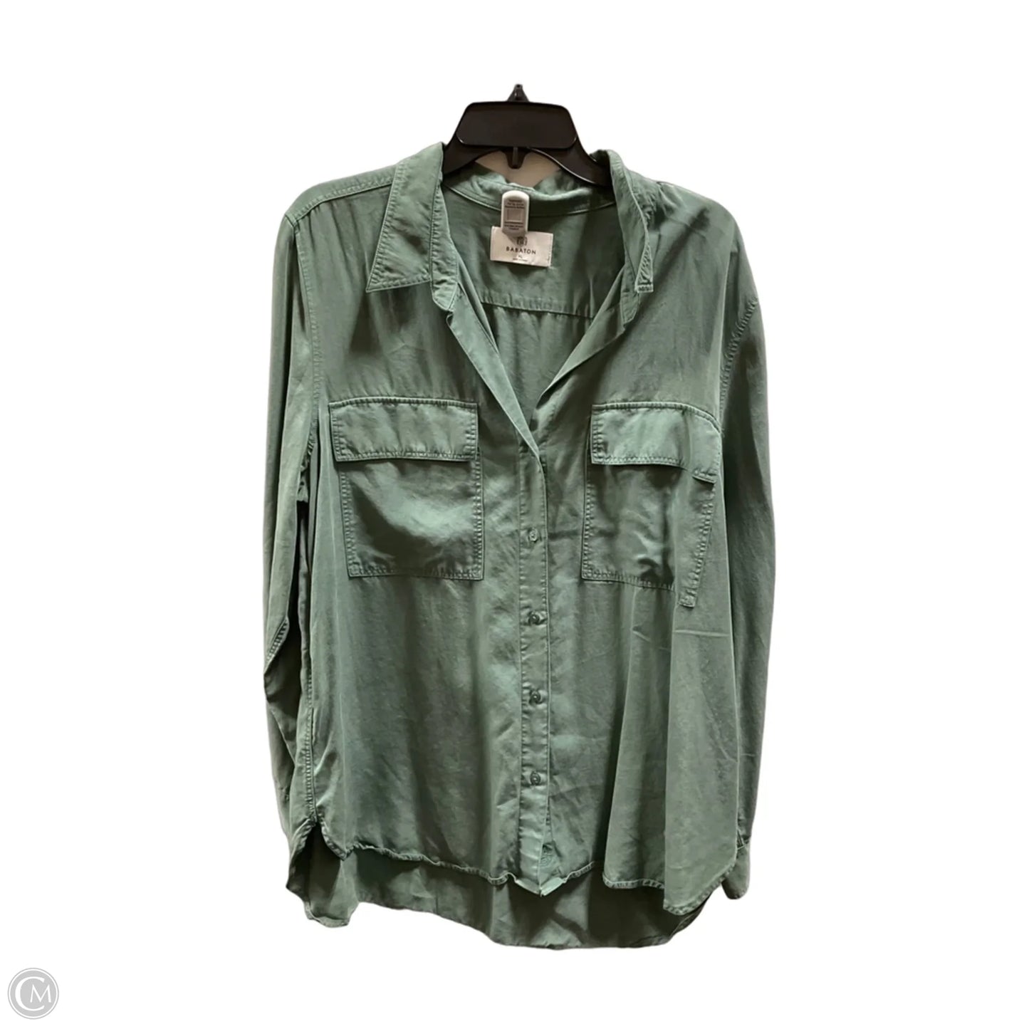 Blouse Long Sleeve By Babaton In Green, Size: Xl