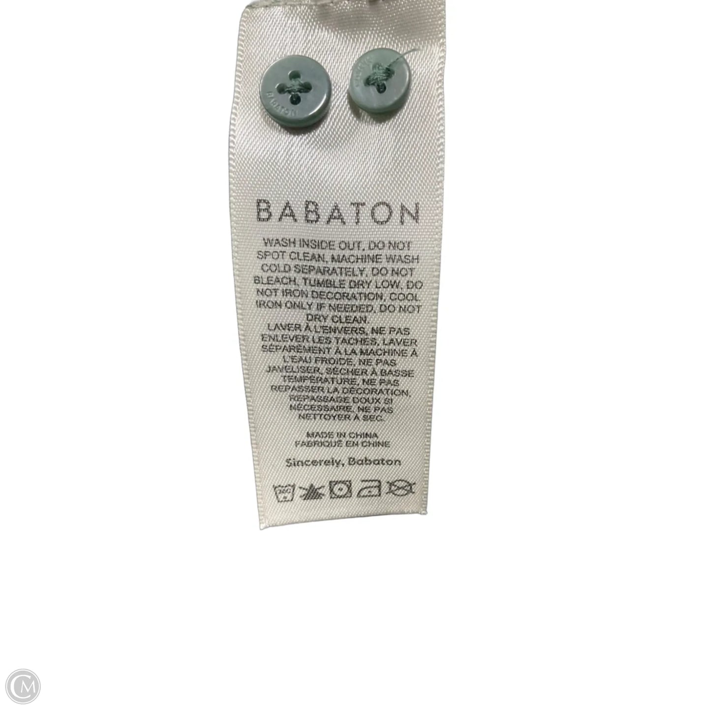 Blouse Long Sleeve By Babaton In Green, Size: Xl