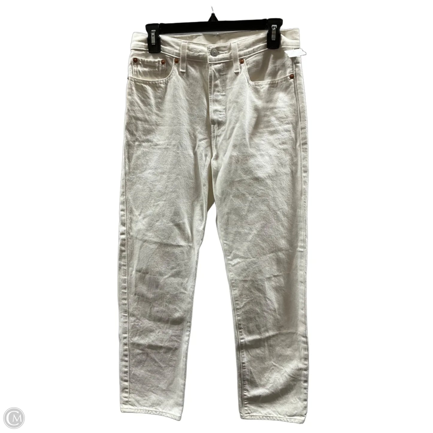 Jeans Straight By Levis In White Denim, Size: 6
