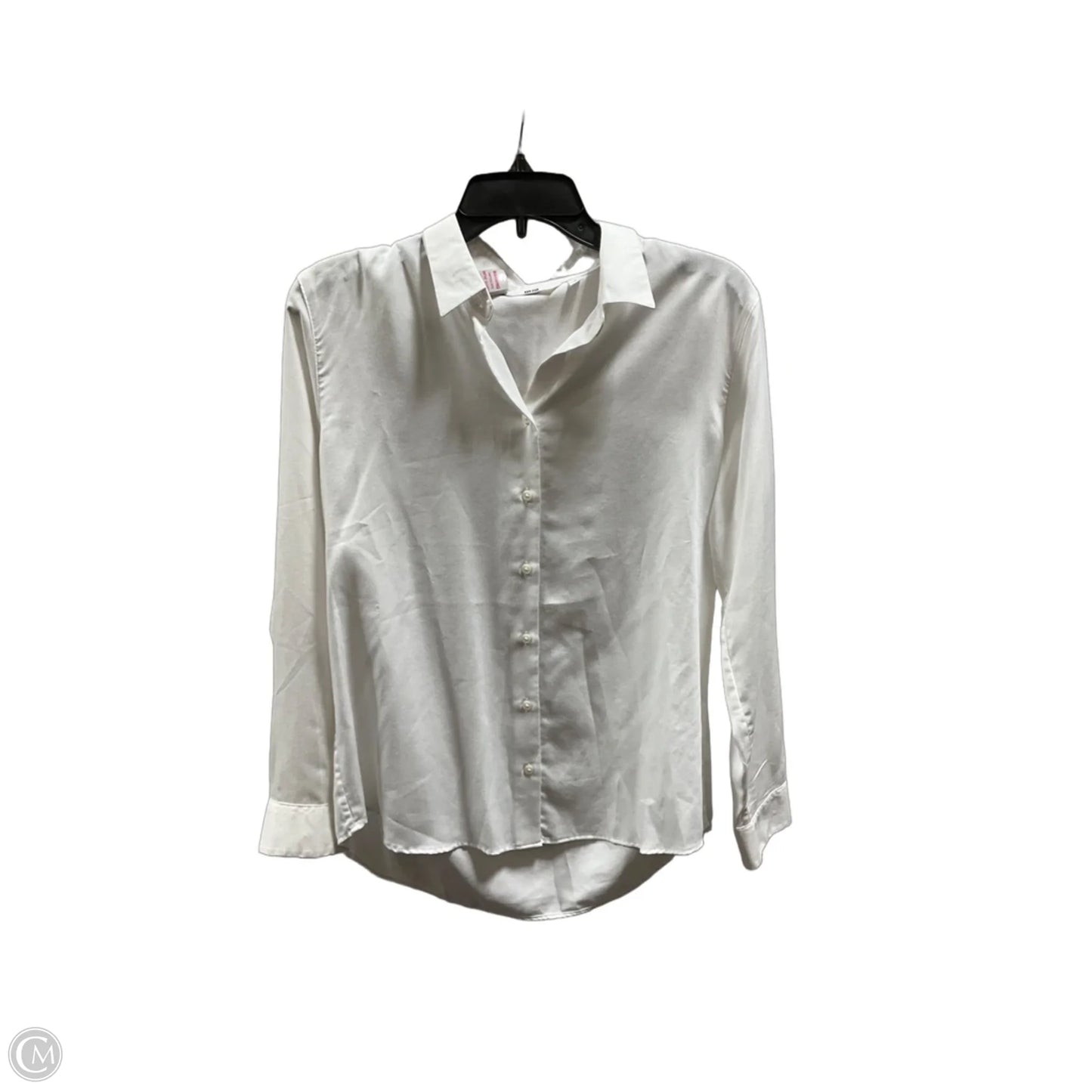 Blouse Long Sleeve By Uniqlo In White, Size: M