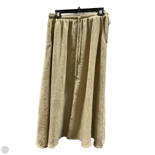 Skirt Midi By Max Studio In Beige, Size: L