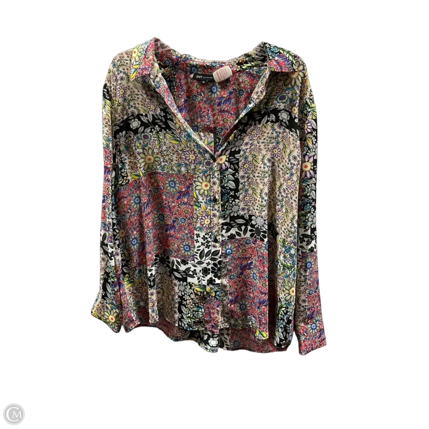 Blouse Long Sleeve By Jones New York In Floral Print, Size: 1x