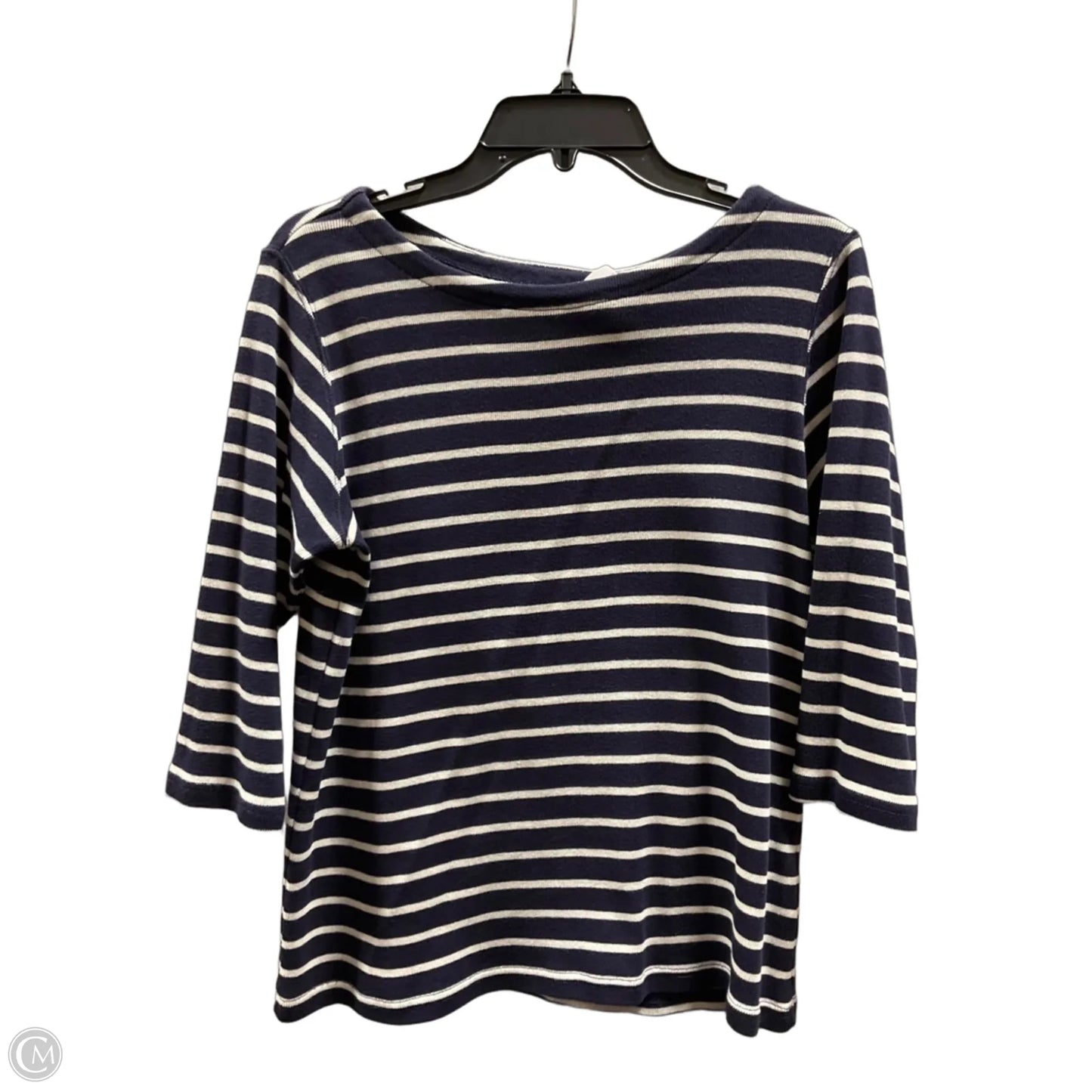 Top 3/4 Sleeve By L.l. Bean In Striped Pattern, Size: L