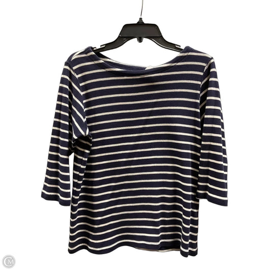Top 3/4 Sleeve By L.l. Bean In Striped Pattern, Size: L
