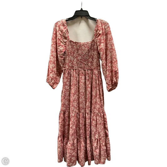 Dress Casual Midi By Lucky Brand In Pink, Size: S