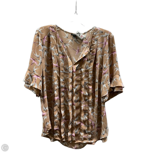Top Short Sleeve By Ann Taylor In Multi-colored, Size: L