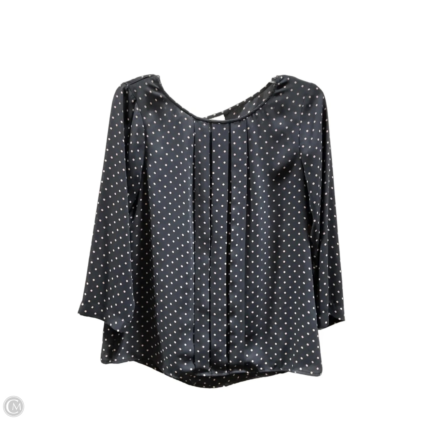 Top 3/4 Sleeve By Loft In Polkadot Pattern, Size: M