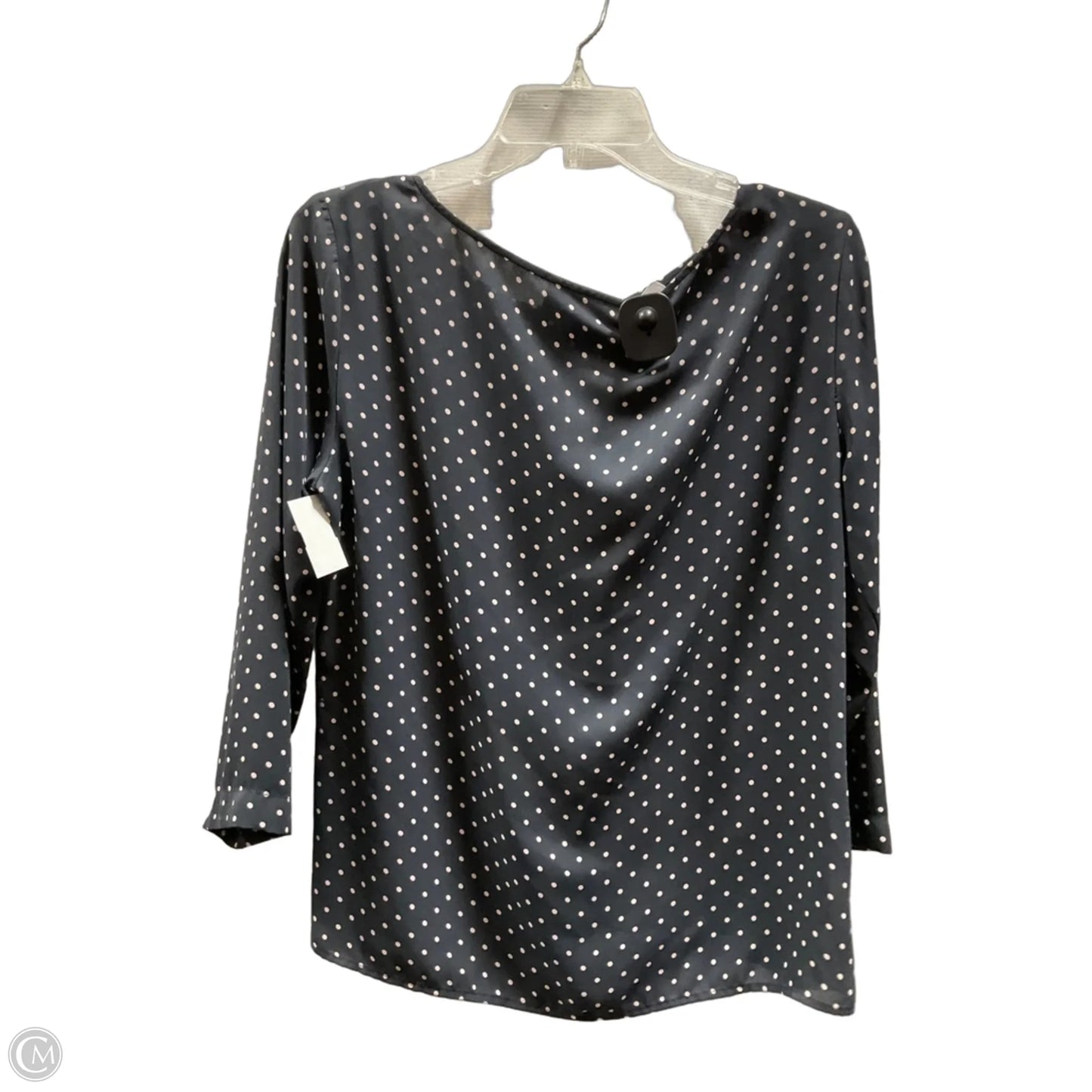Top 3/4 Sleeve By Loft In Polkadot Pattern, Size: M