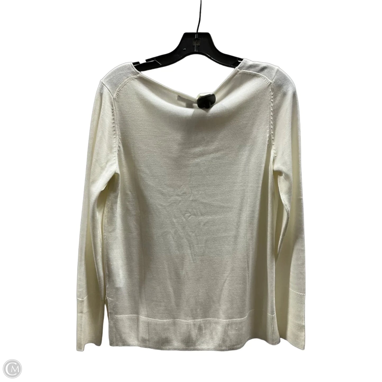 Top Long Sleeve By Banana Republic In Cream, Size: S