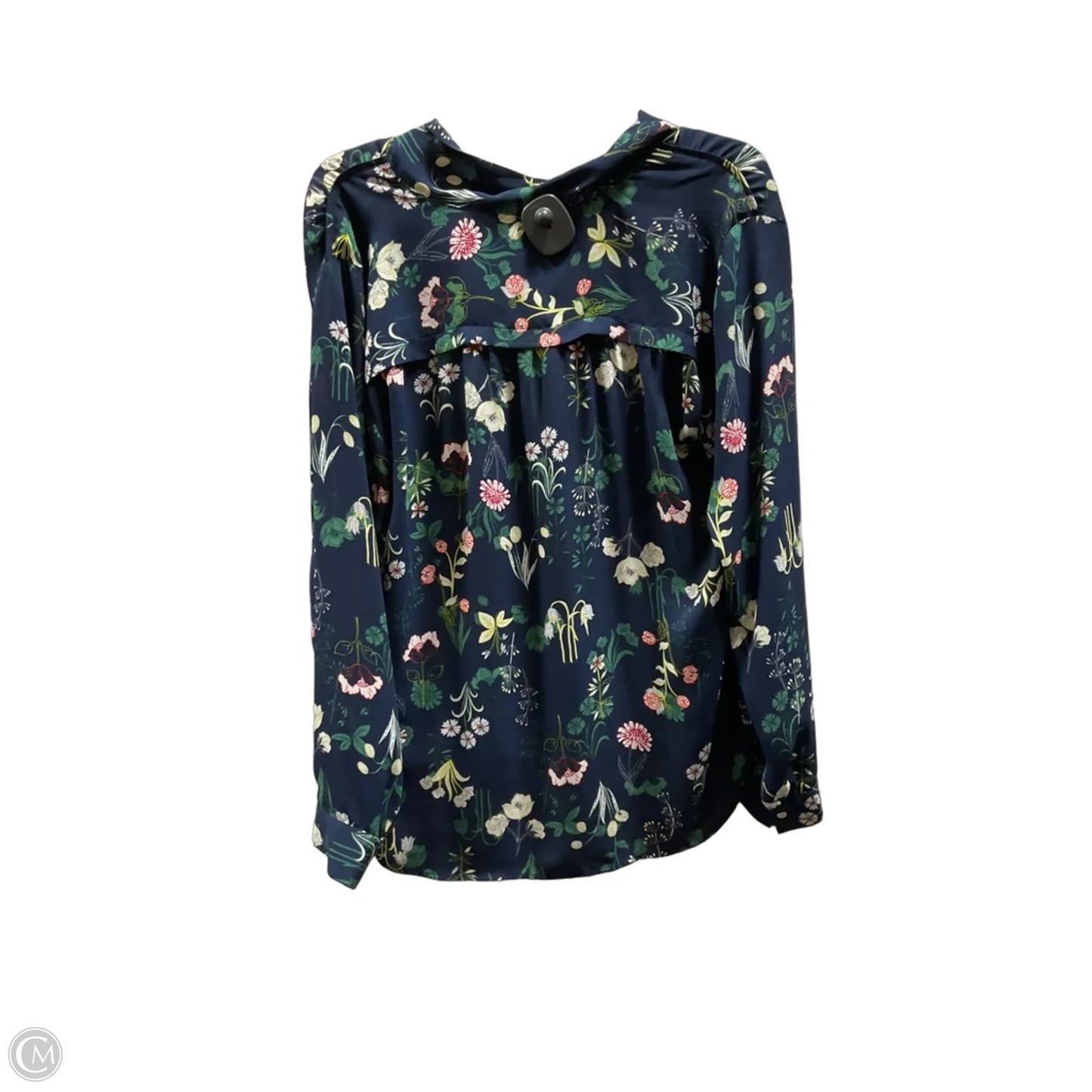 Blouse Long Sleeve By Loft In Floral Print, Size: M