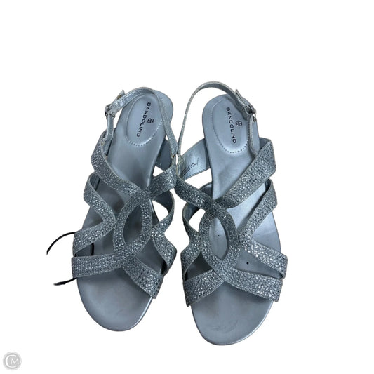 Sandals Flats By Bandolino In Silver, Size: 6