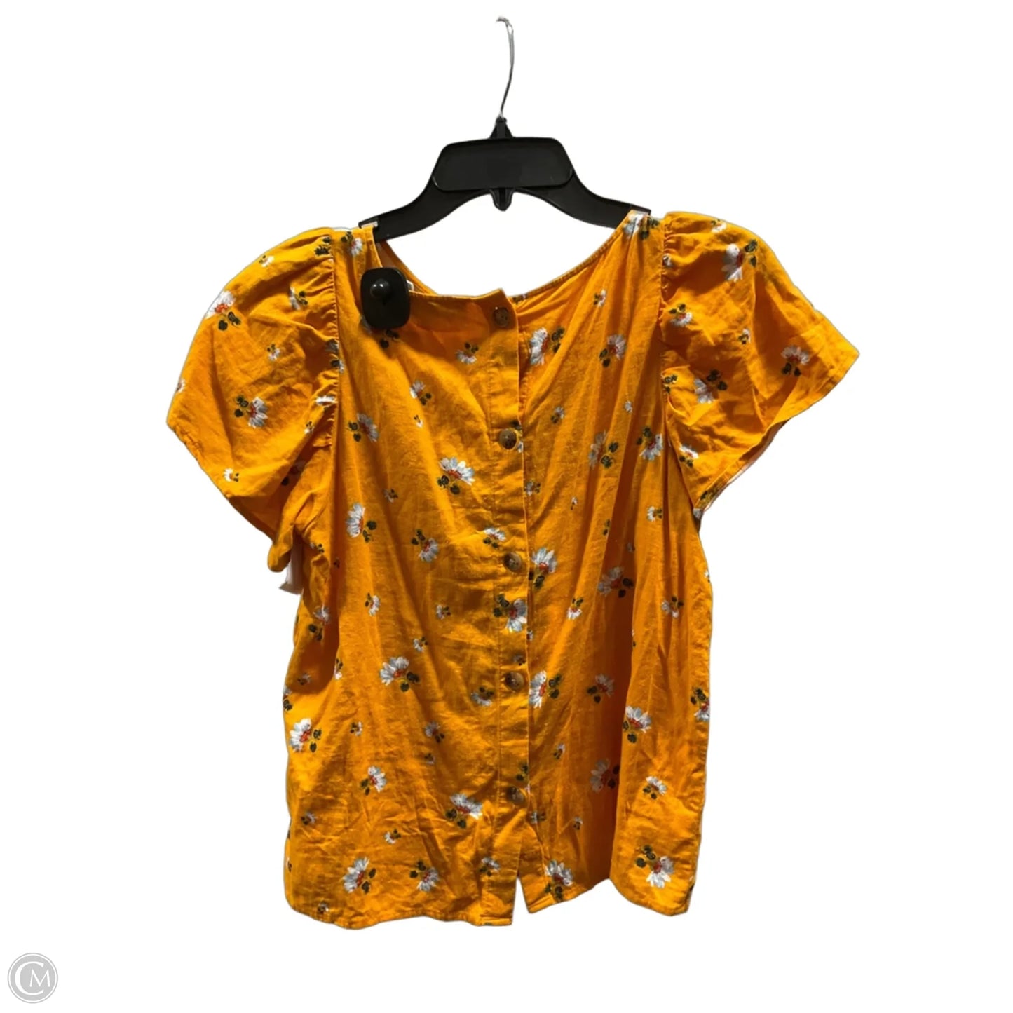 Top Short Sleeve By Loft In Yellow, Size: Xs