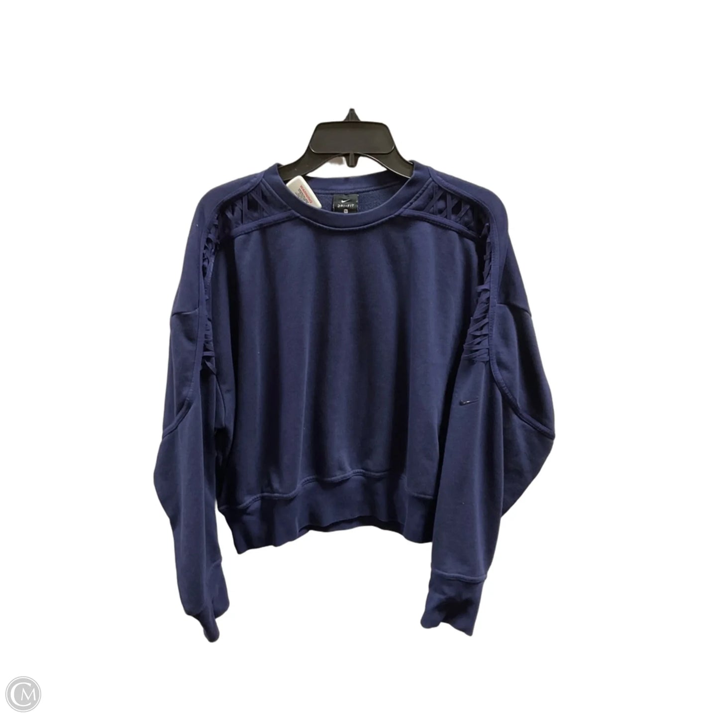 Athletic Sweatshirt Crewneck By Nike In Navy, Size: L