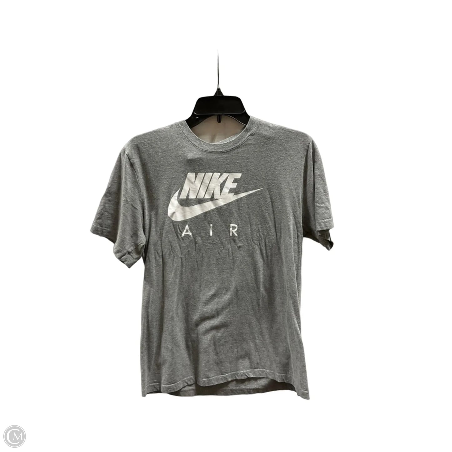 Athletic Top Short Sleeve By Nike In Grey, Size: M