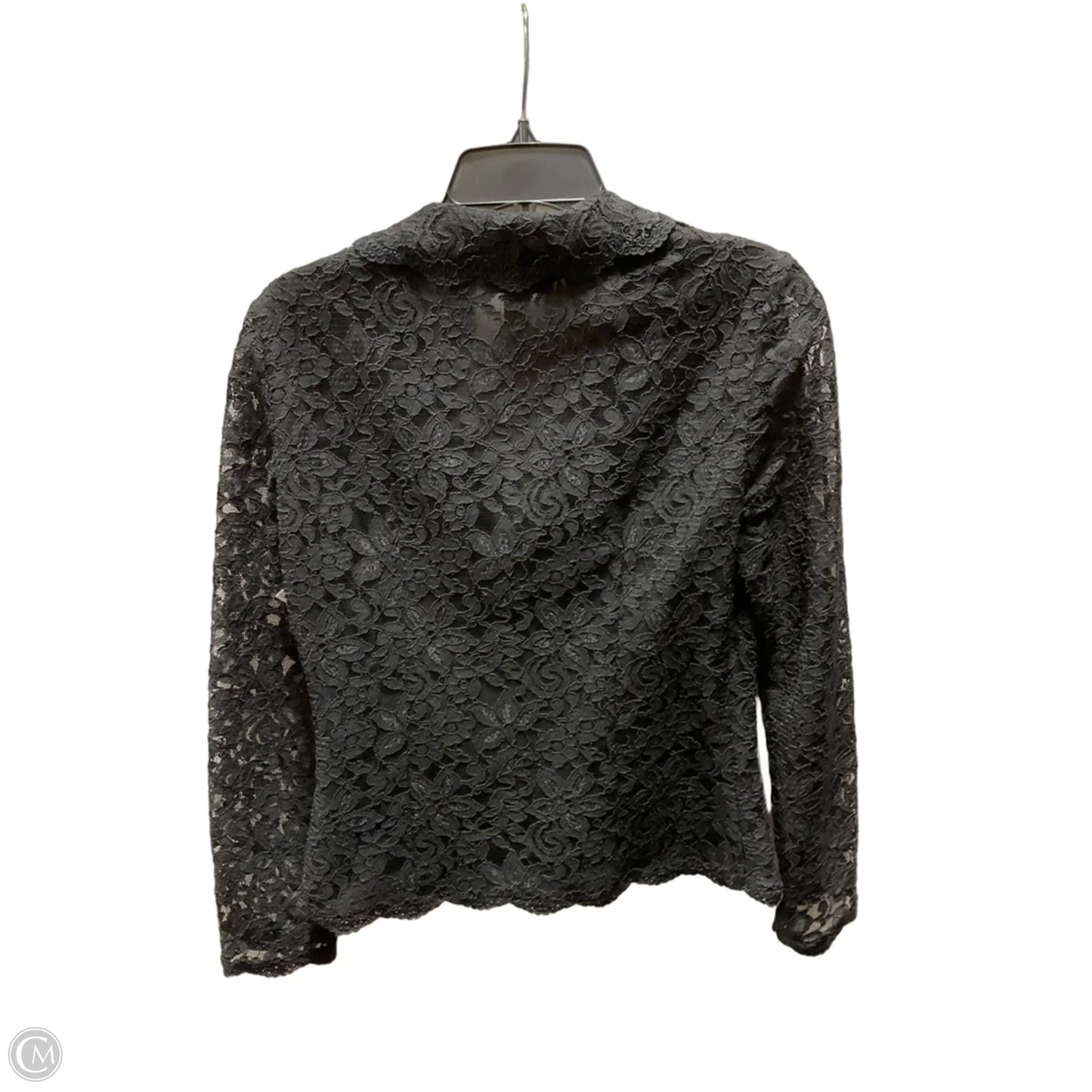 Blouse Long Sleeve By Talbots In Black, Size: 4