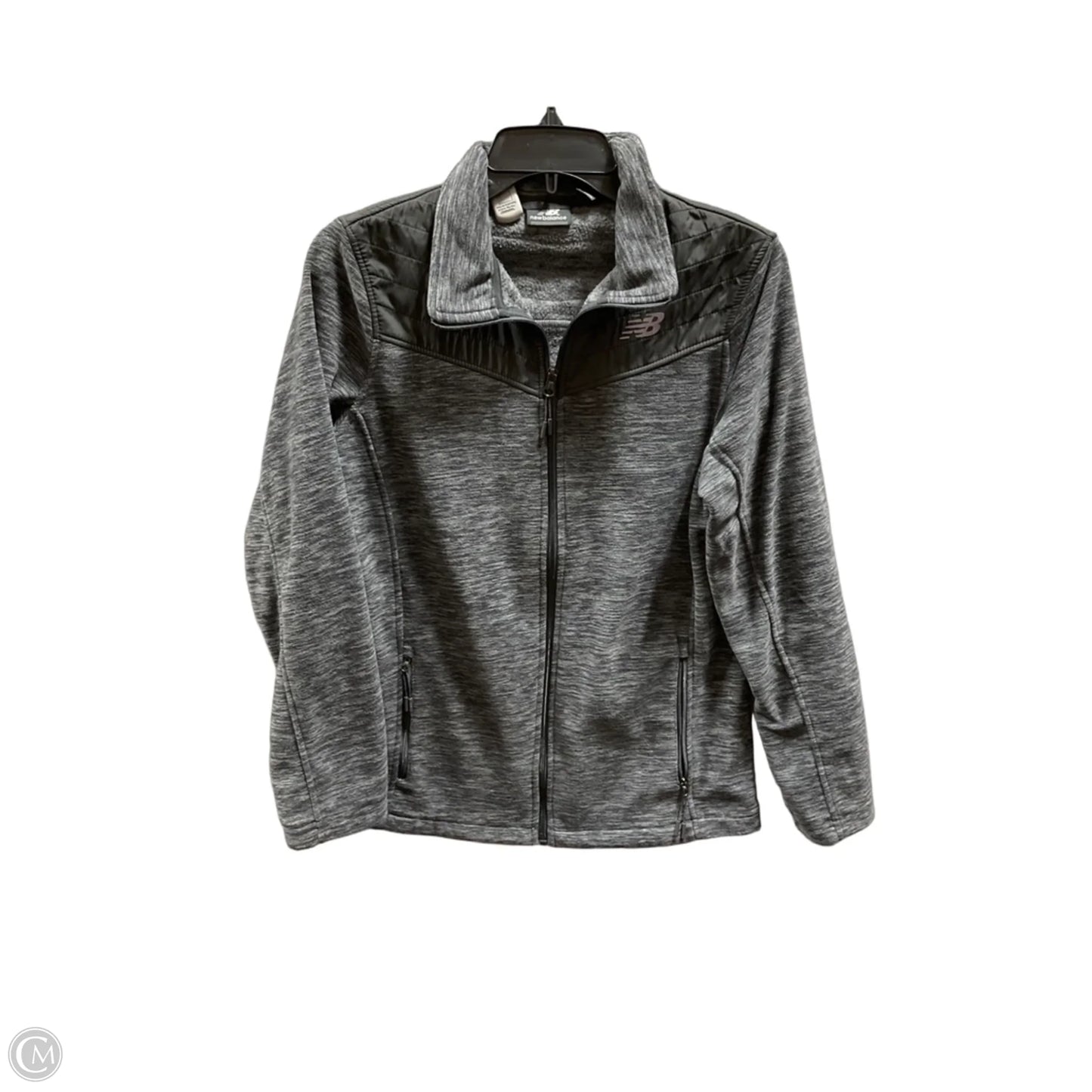 Athletic Jacket By New Balance In Grey, Size: M