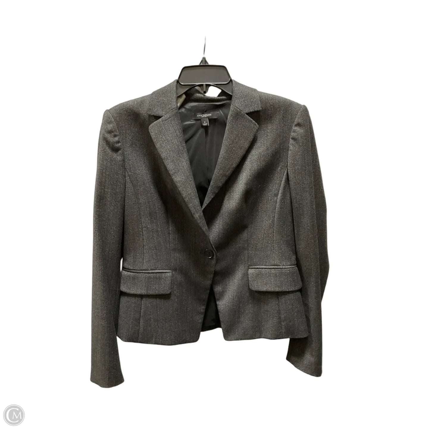 Blazer By Ann Taylor In Grey, Size: 6