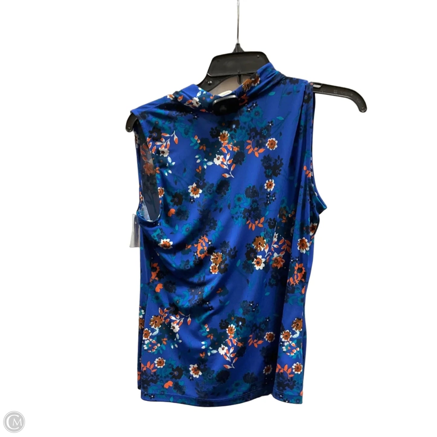 Top Sleeveless By Calvin Klein In Floral Print, Size: S