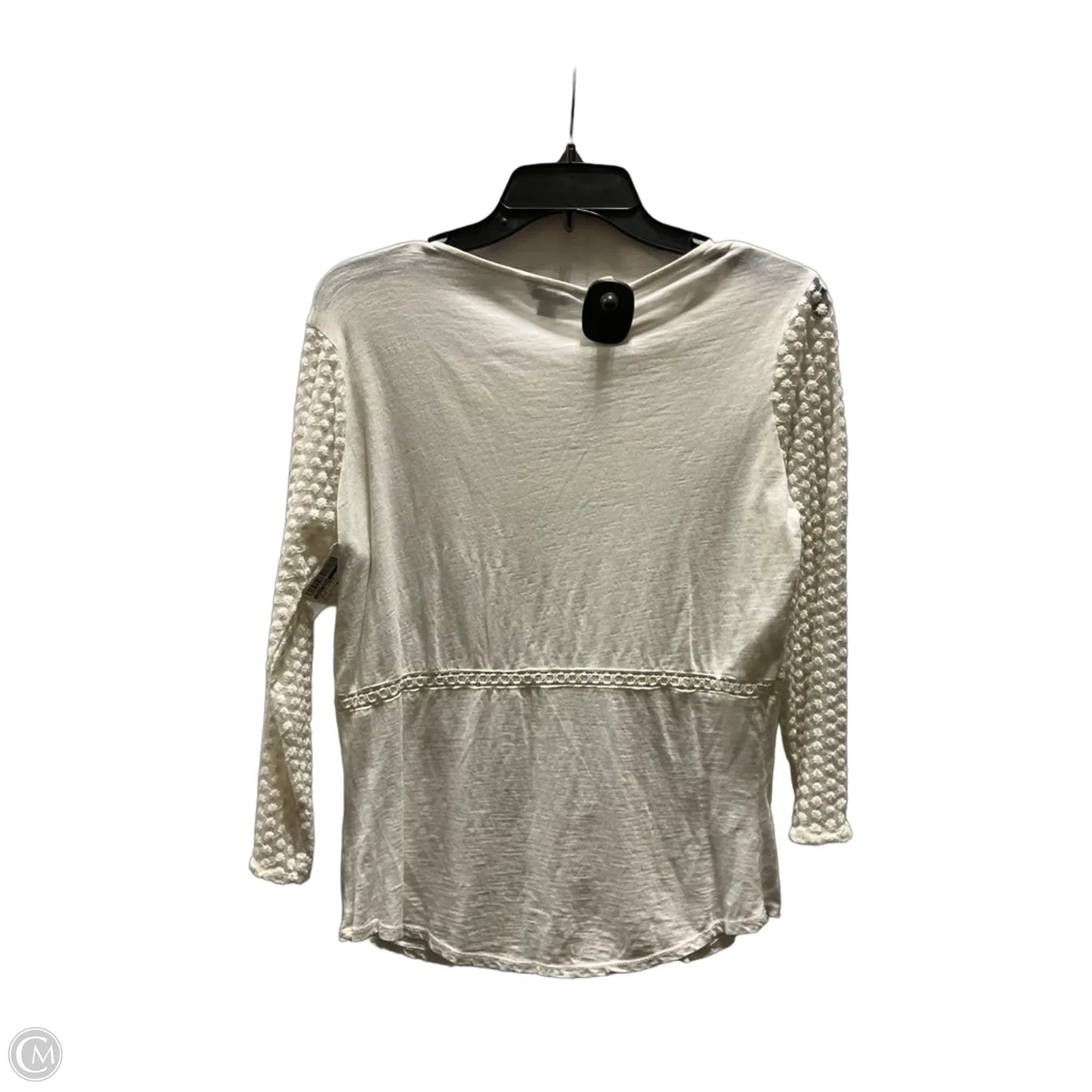 Top 3/4 Sleeve By Lucky Brand In Cream, Size: S