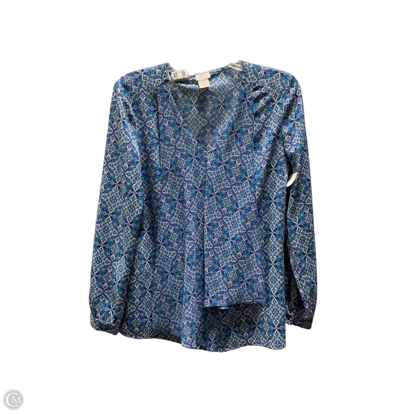Top 3/4 Sleeve By Chicos In Blue, Size: S