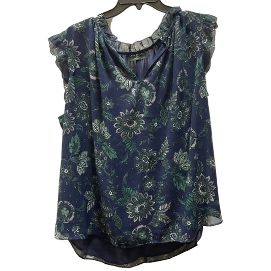 Top Sleeveless By Lane Bryant In Blue & Green, Size: Xxl