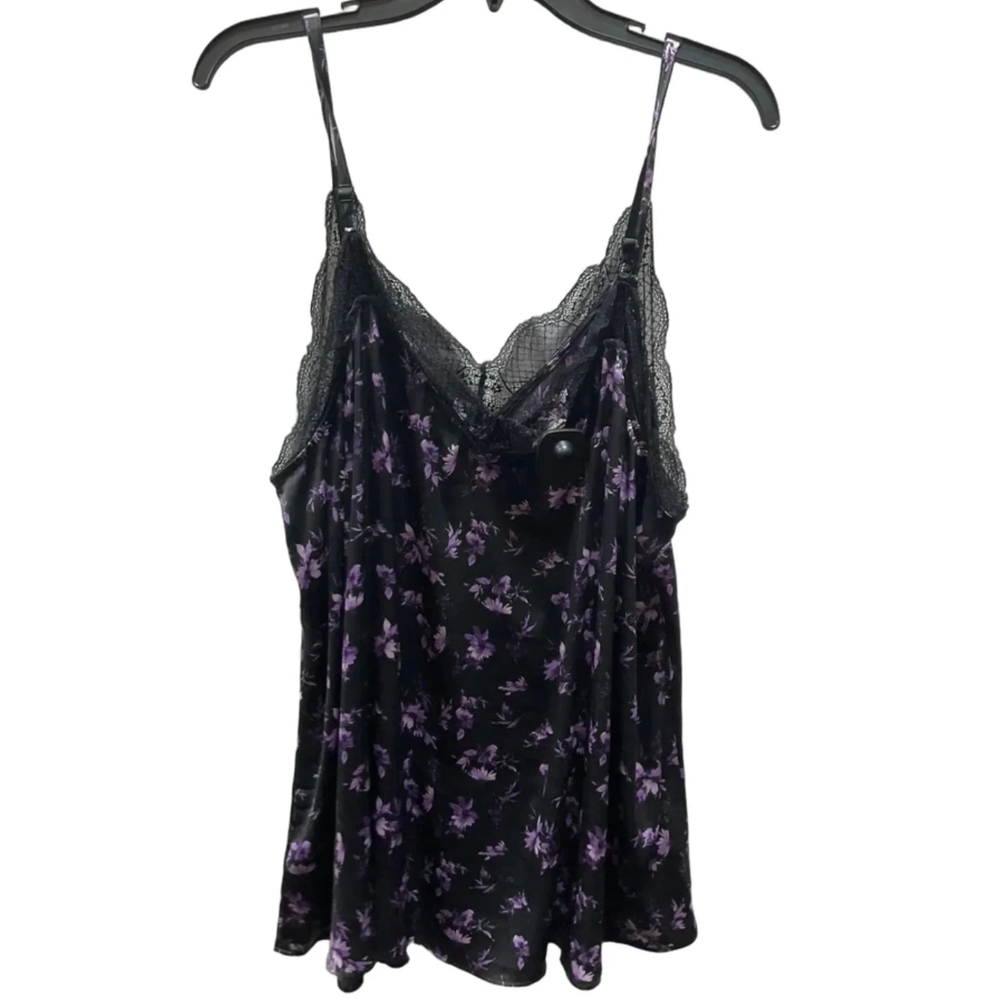 Top Sleeveless By Torrid In Black & Purple, Size: 2x