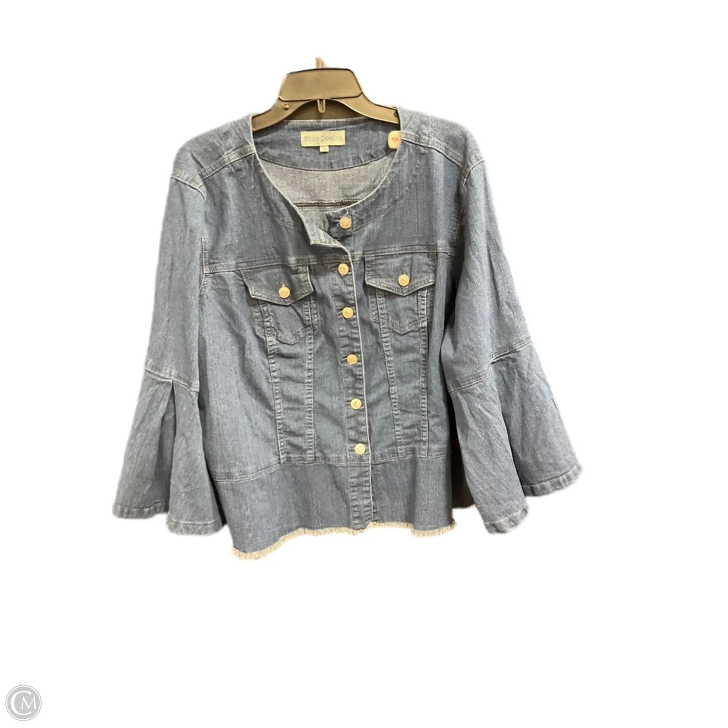 Jacket Denim By Clothes Mentor In Blue Denim, Size: 3x