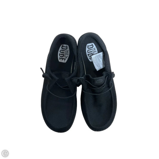 Shoes Flats By Hey Dude In Black, Size: 8