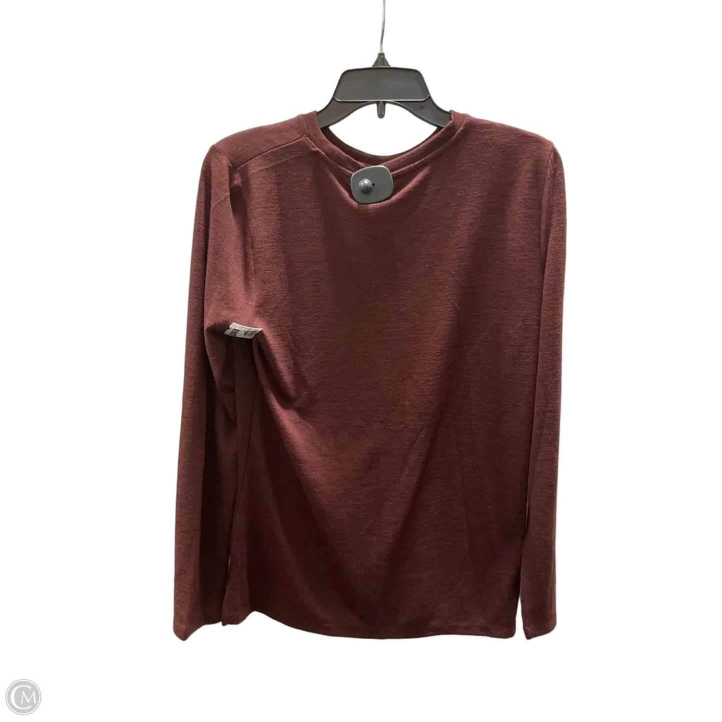 Top Long Sleeve Basic By Banana Republic In Maroon, Size: L