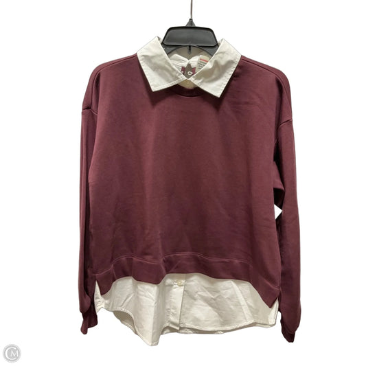 Top Long Sleeve By Loft In Purple, Size: L