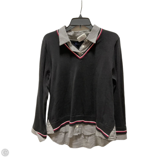 Top Long Sleeve By Tommy Hilfiger In Black, Size: M