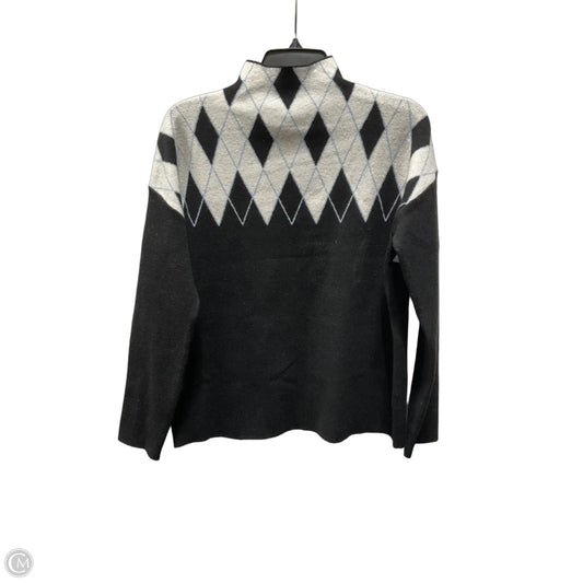 Top Long Sleeve By Tahari In Black & White, Size: M