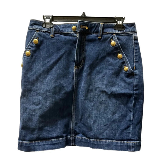 Skirt Mini & Short By Talbots In Blue Denim, Size: 6